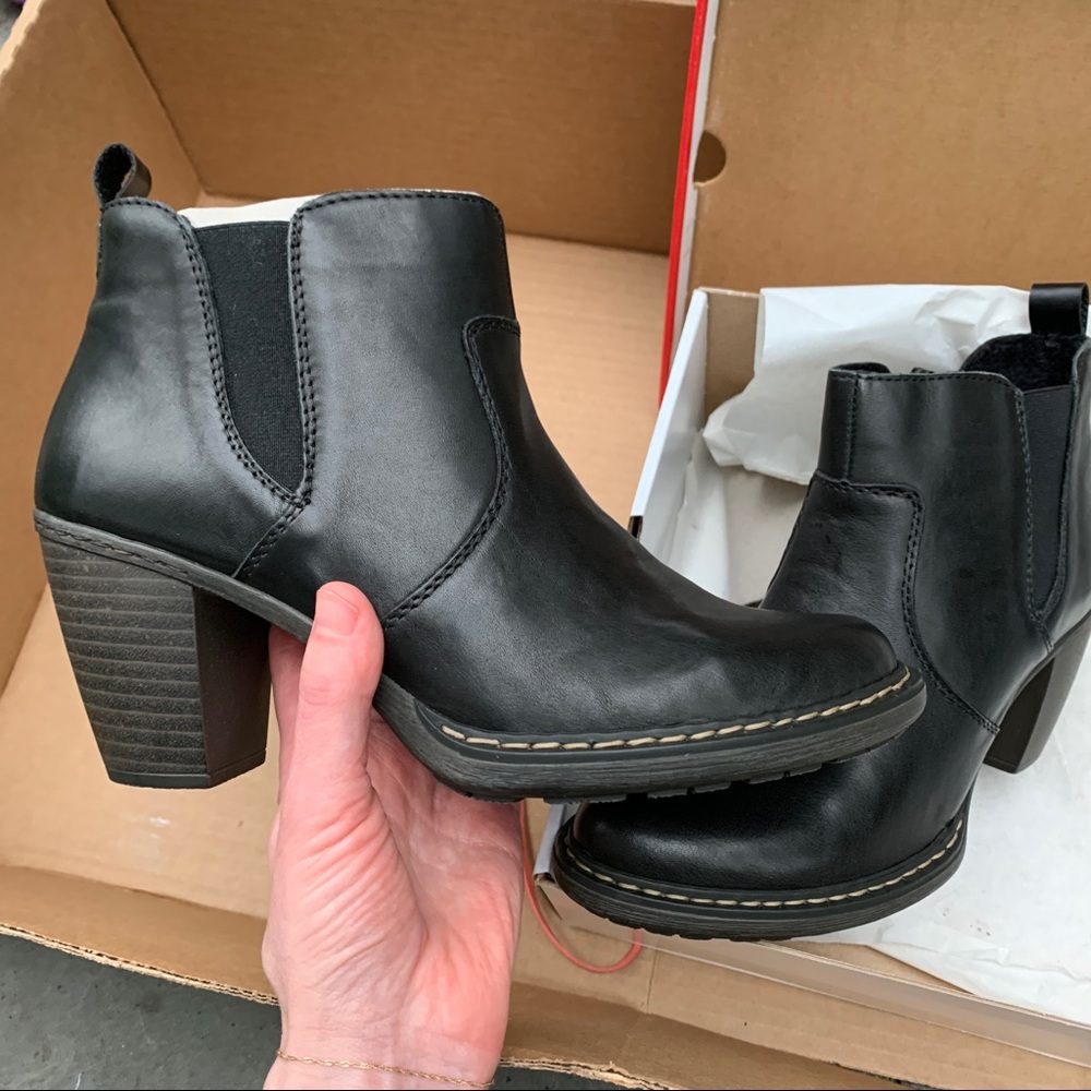 Reiker Black Heeled Booties Size E 38 / US 7